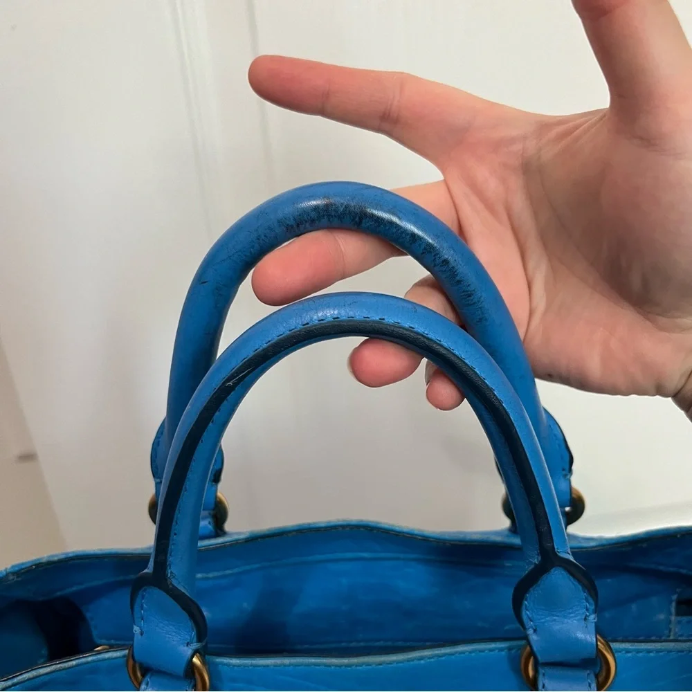 Marc by Marc Jacobs Blue Leather Hobo Tote